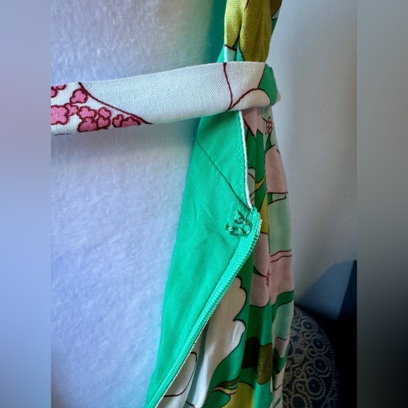 LULUS-Groovy Girl Green Floral Print Wrap Maxi Dress-size medium-NWT - Picture 11 of 14